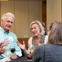 group discussing at event